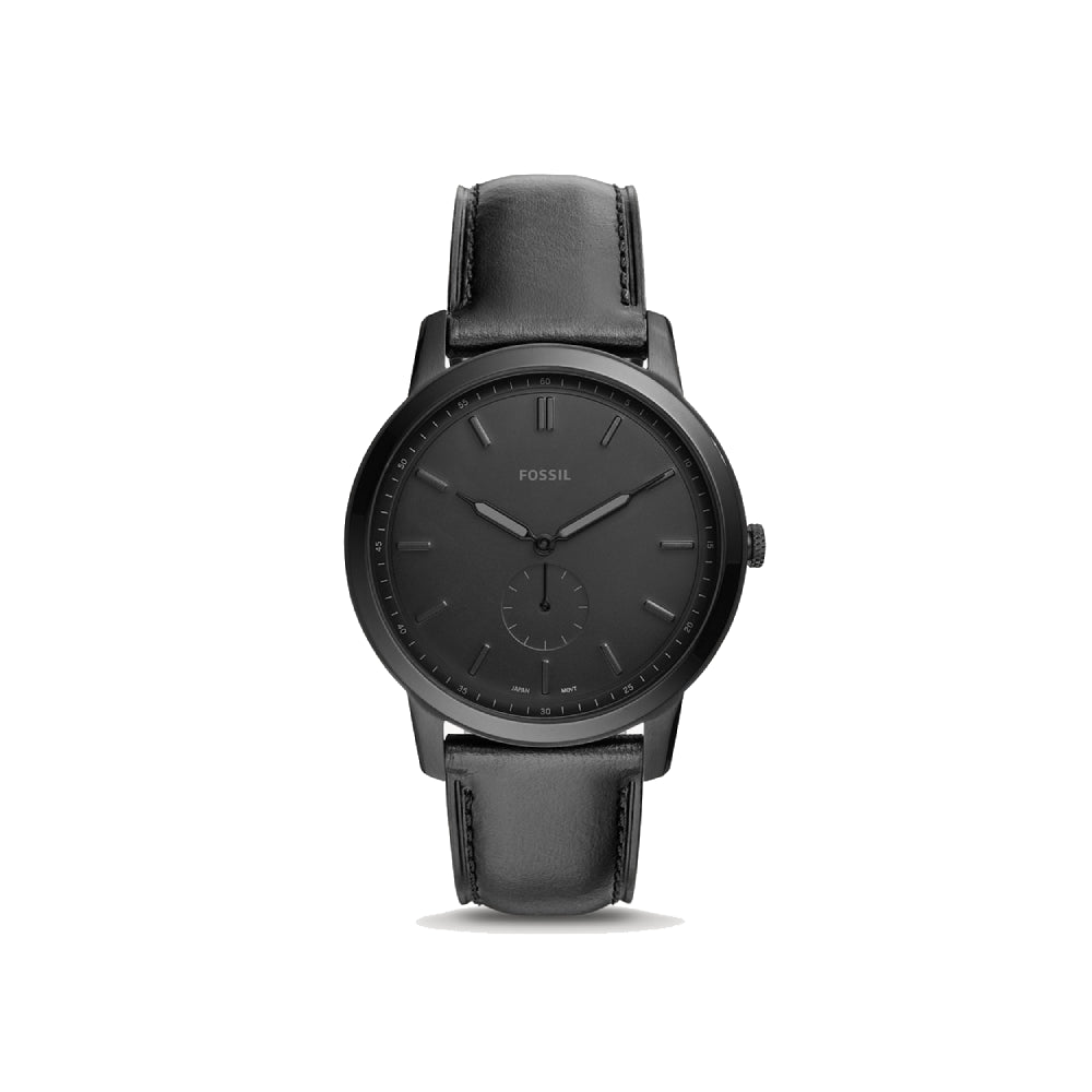 [MEN] Fossil The Minimalist Two-Hand Black Leather Watch [FS5447]