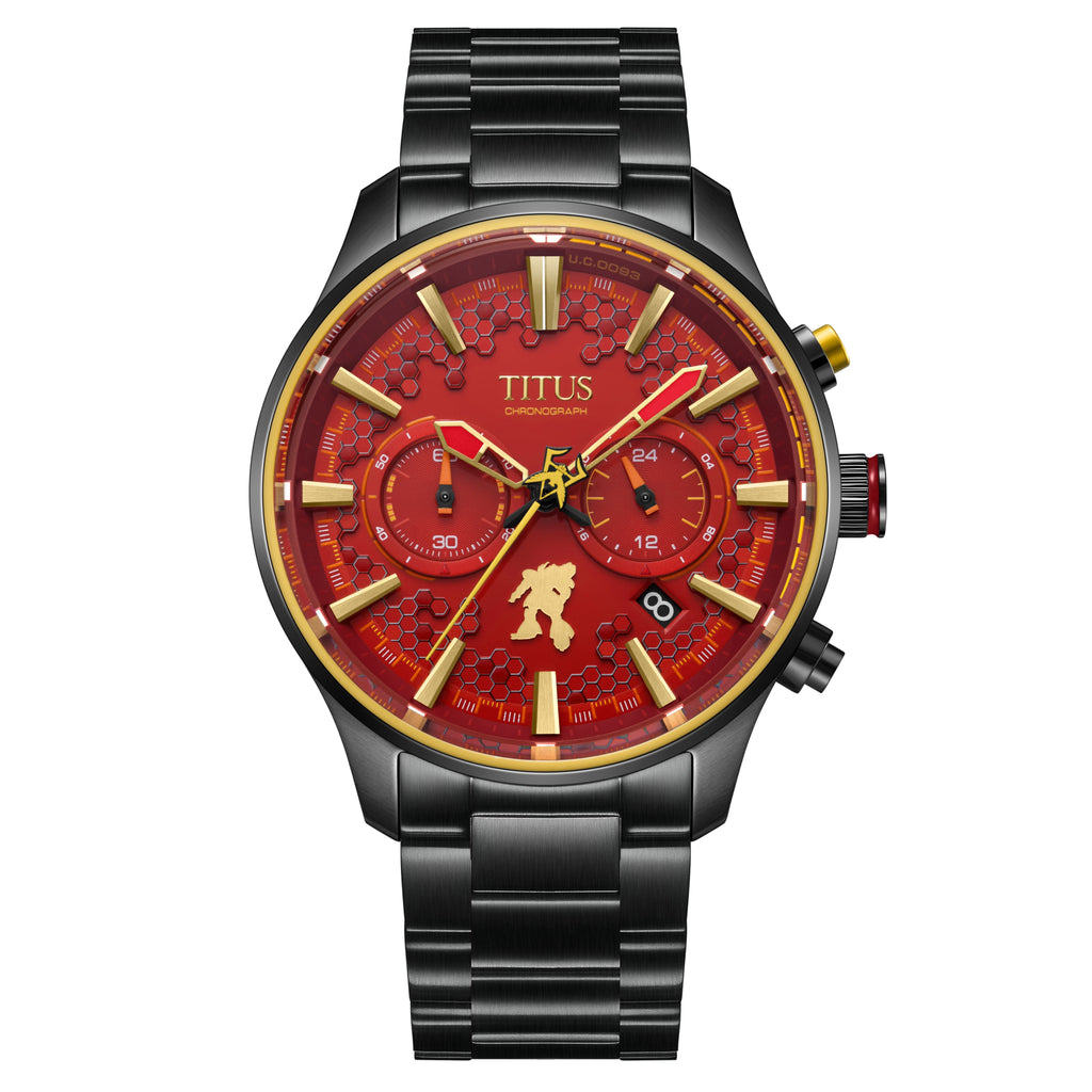 [MEN] Solvil et Titus x Mobile Suit Gundam "Sazabi" Limited Edition Chronograph Quartz Stainless Steel Watch [W06-03329-001]