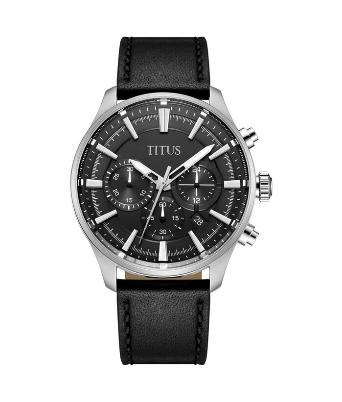 [MEN] Solvil et Titus Saber Chronograph Quartz Leather Watch [W06-03286-006]