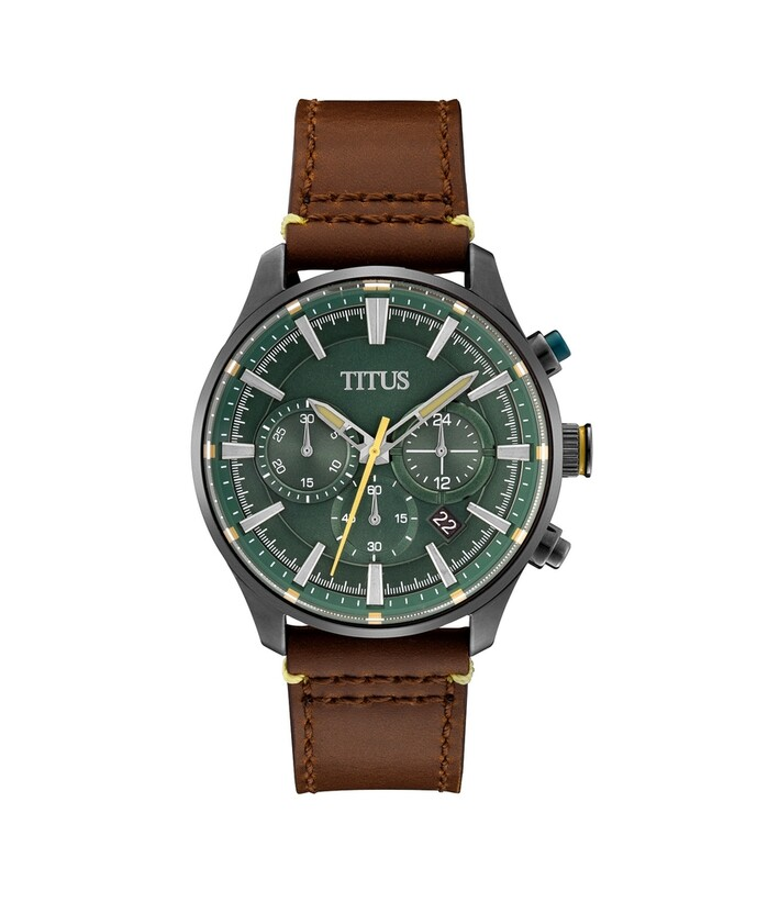 [MEN] Solvil et Titus Saber Chronograph Quartz Leather Watch [W06-03287-011]