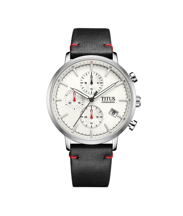 [MEN] Solvil et Titus Nordic Tale Chronograph Quartz Leather Watch [W06-03298-001]
