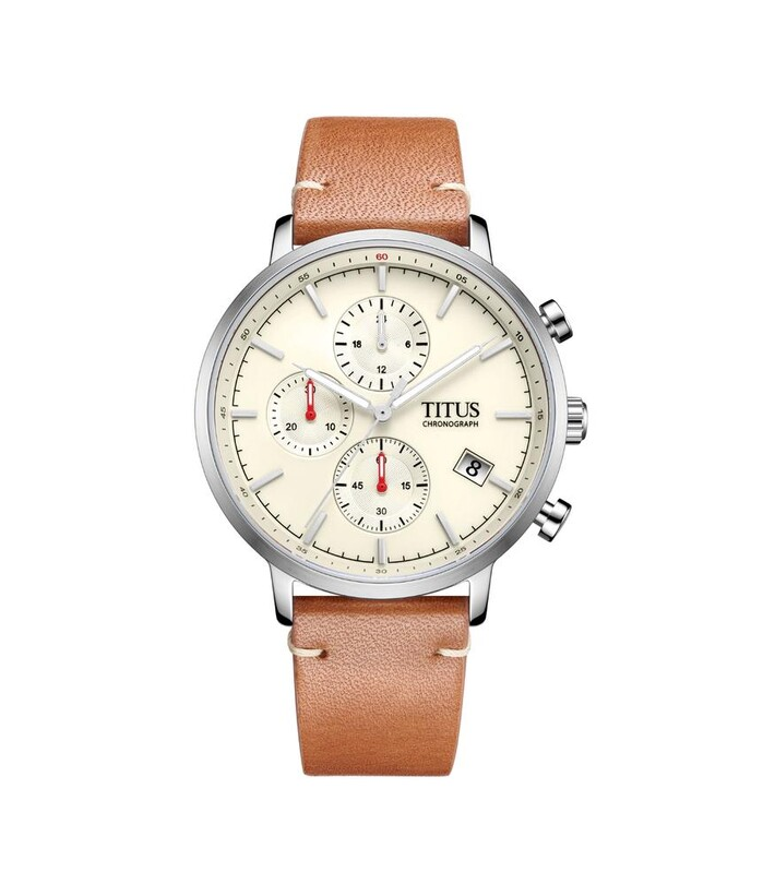 [MEN] Solvil et Titus Nordic Tale Chronograph Quartz Leather Watch [W06-03298-002]