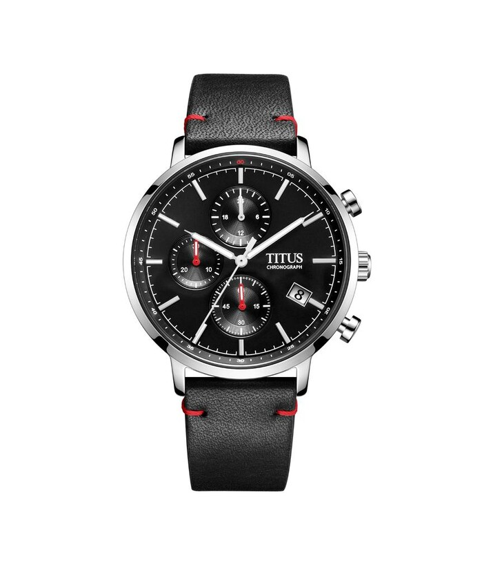 [MEN] Solvil et Titus Nordic Tale Chronograph Quartz Leather Watch [W06-03298-003]