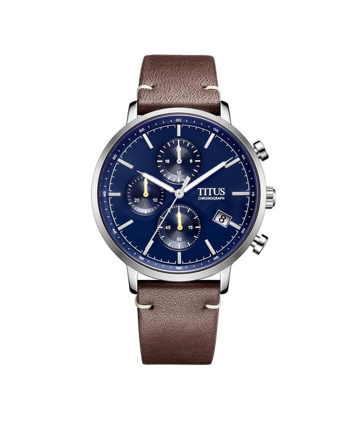 [MEN] Solvil et Titus Nordic Tale Chronograph Quartz Leather Watch [W06-03298-004]