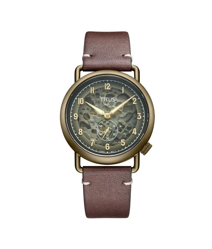 [MEN] Solvil et Titus Exquisite 3 Hands Automatic Leather Watch [W06-03299-003]