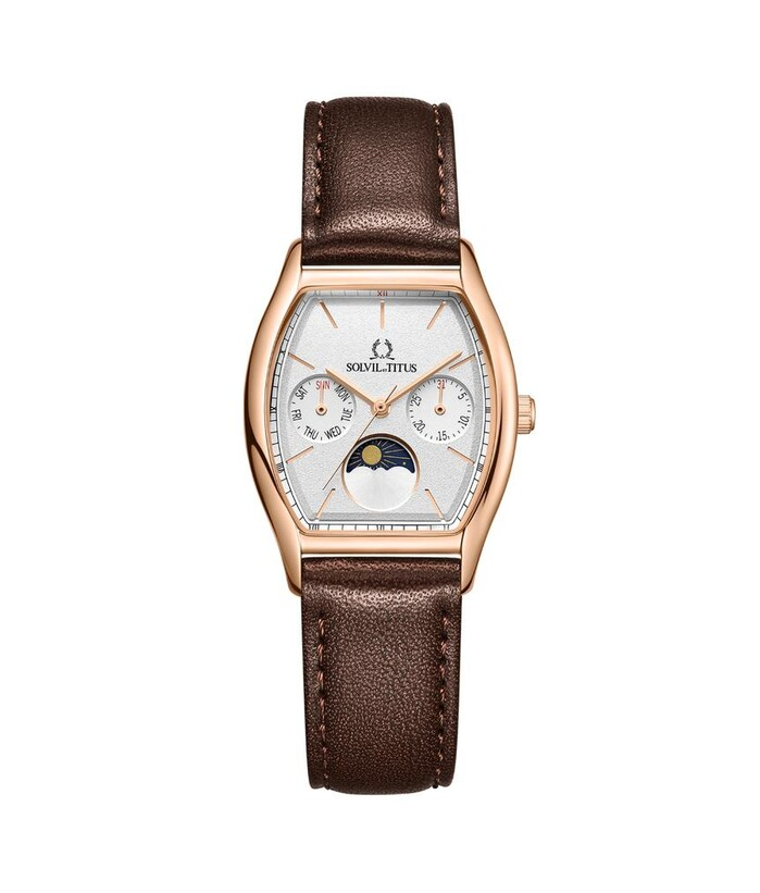 [WOMEN] Solvil et Titus Barista Multi-Function Quartz Leather Watch [W06-03324-002]