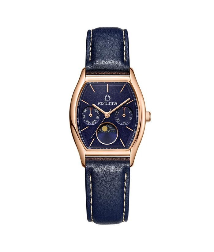 [WOMEN] Solvil et Titus Barista Multi-Function Quartz Leather Watch [W06-03324-004]