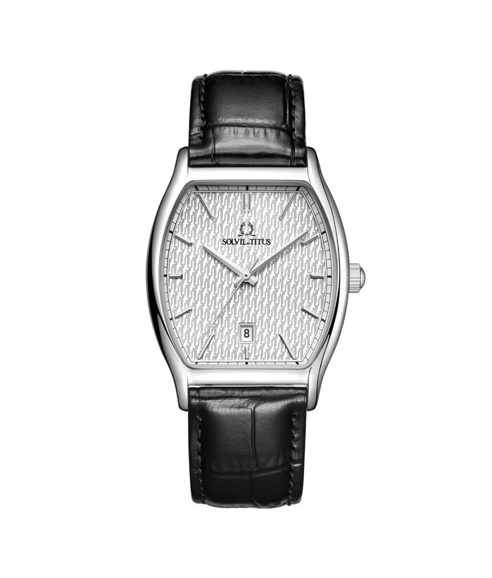 [MEN] Solvil et Titus Barista 3 Hands Date Quartz Leather Watch [W06-03325-001]