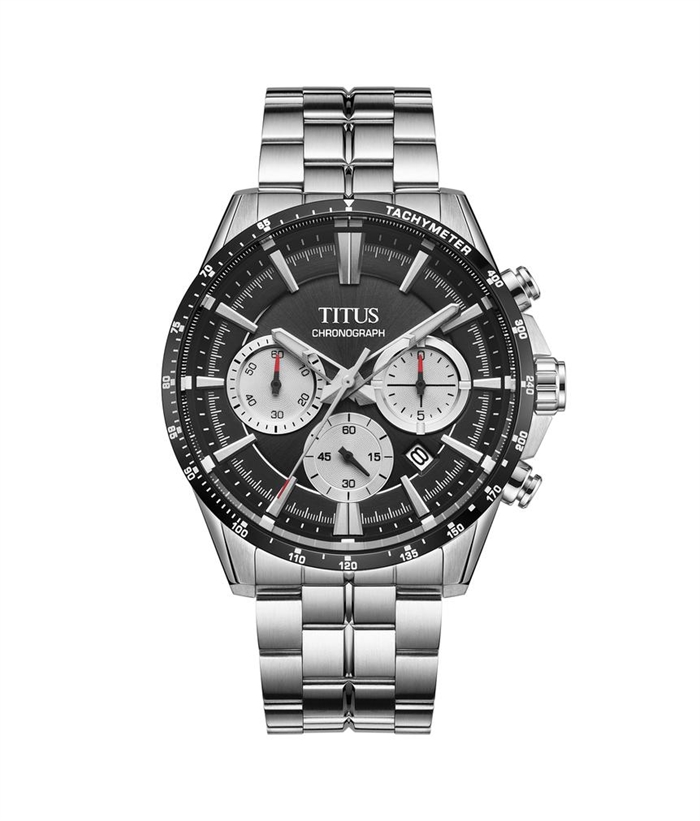 [MEN] Solvil et Titus Saber Chronograph Quartz Stainless Steel Watch [W06-03337-005]