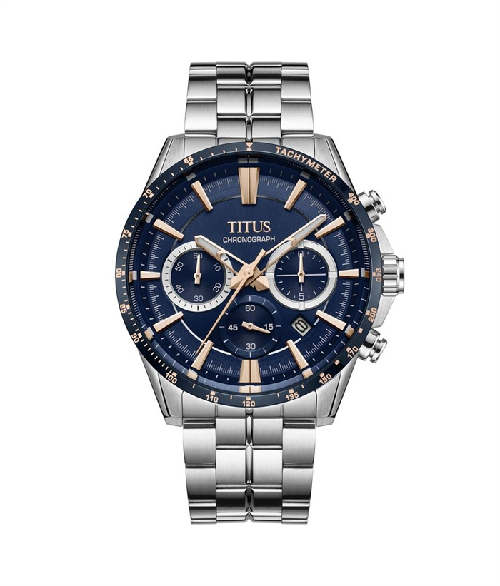 [MEN] Solvil et Titus Saber Chronograph Quartz Stainless Steel Watch [W06-03337-006]
