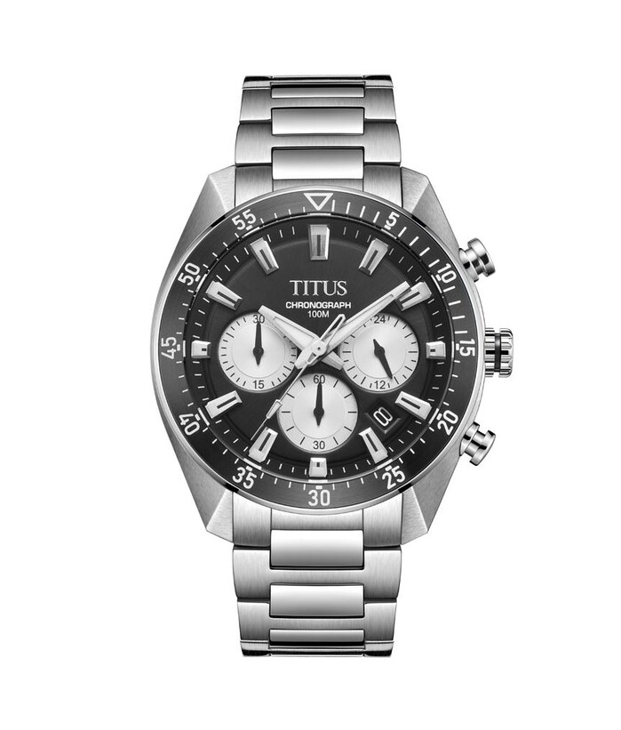 [MEN] Solvil et Titus Modernist Chronograph Quartz Stainless Steel Watch [W06-03338-002]