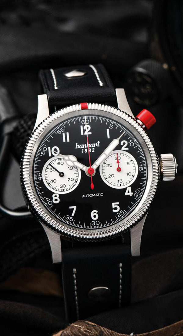 [Pre-Order] [MEN] Hanhart Pioneer MK I Reverse Panda [714.211-0010-C]