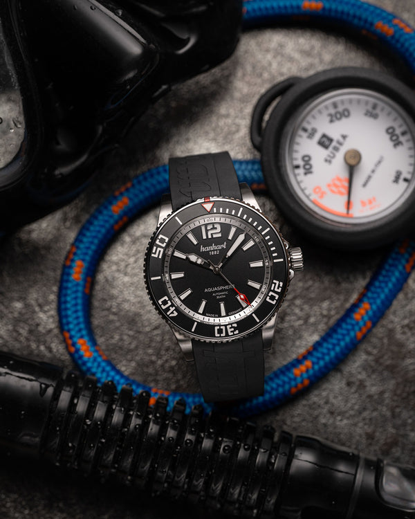 [MEN] Hanhart AQUASPHERE Matte Black,  42 mm [777.210-1020]