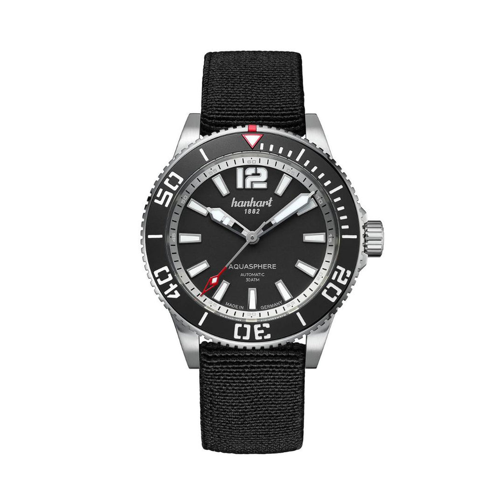 [MEN] Hanhart AQUASPHERE Matte Black,  42 mm [777.210-3038]