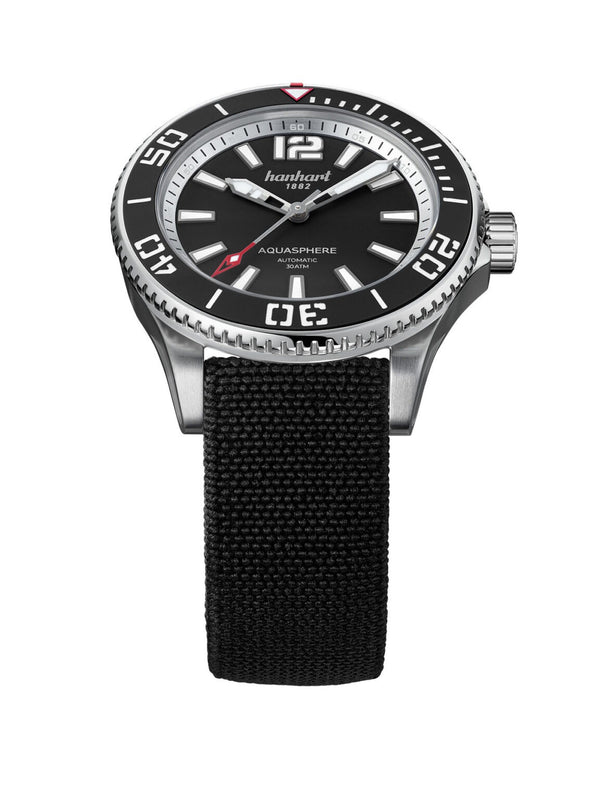 [MEN] Hanhart AQUASPHERE Matte Black,  42 mm [777.210-3038]