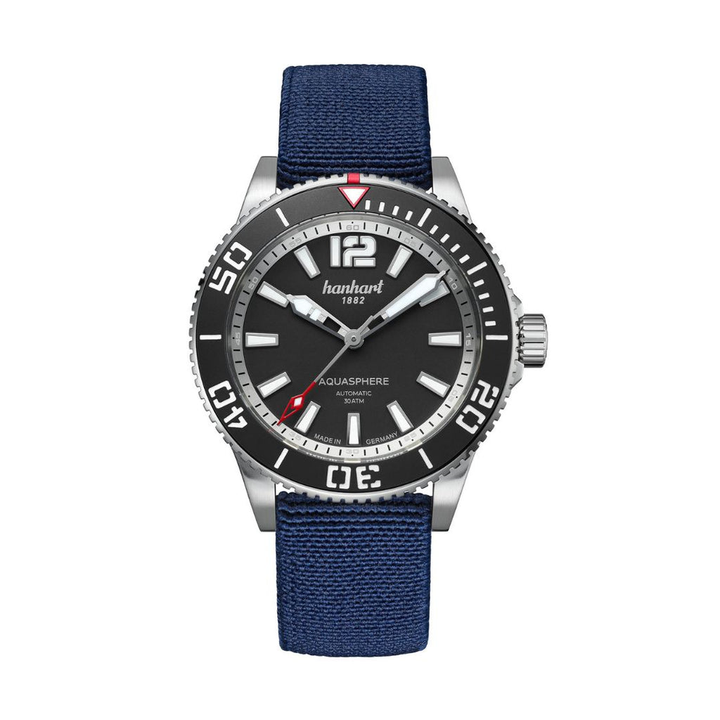 [MEN] Hanhart AQUASPHERE Matte Black,  42 mm [777.210-3338]