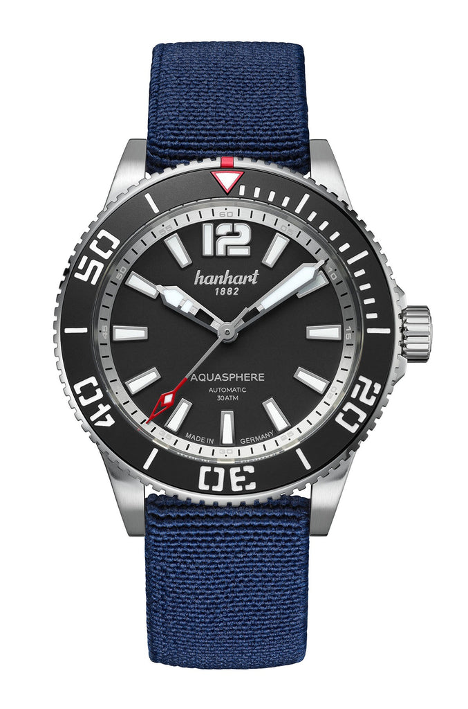 [MEN] Hanhart AQUASPHERE Matte Black,  42 mm [777.210-3338]