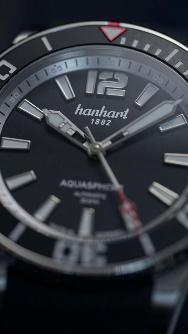 [MEN] Hanhart AQUASPHERE Matte Black,  42 mm [777.210-3338]