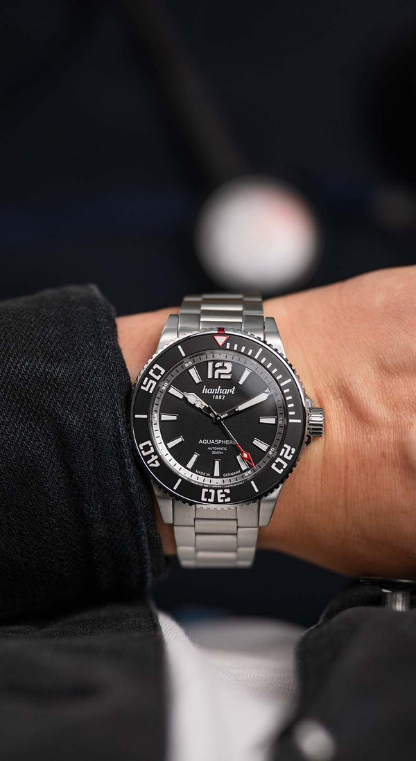 [MEN] Hanhart AQUASPHERE Matte Black,  42 mm [777.210-6428]