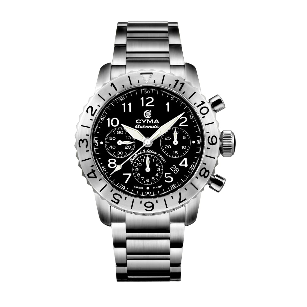 [MEN] CYMA GRAND MAESTRO THE PILOT LIMITED EDITION AUTOMATIC CHRONOGRAPH MEN WATCH [W02-00683-001]