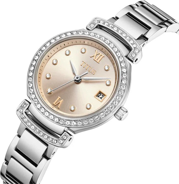 [WOMEN] Solvil et Titus Fair Lady 3 Hands Date Quartz Stainless Steel Watch [W06-03139-011]