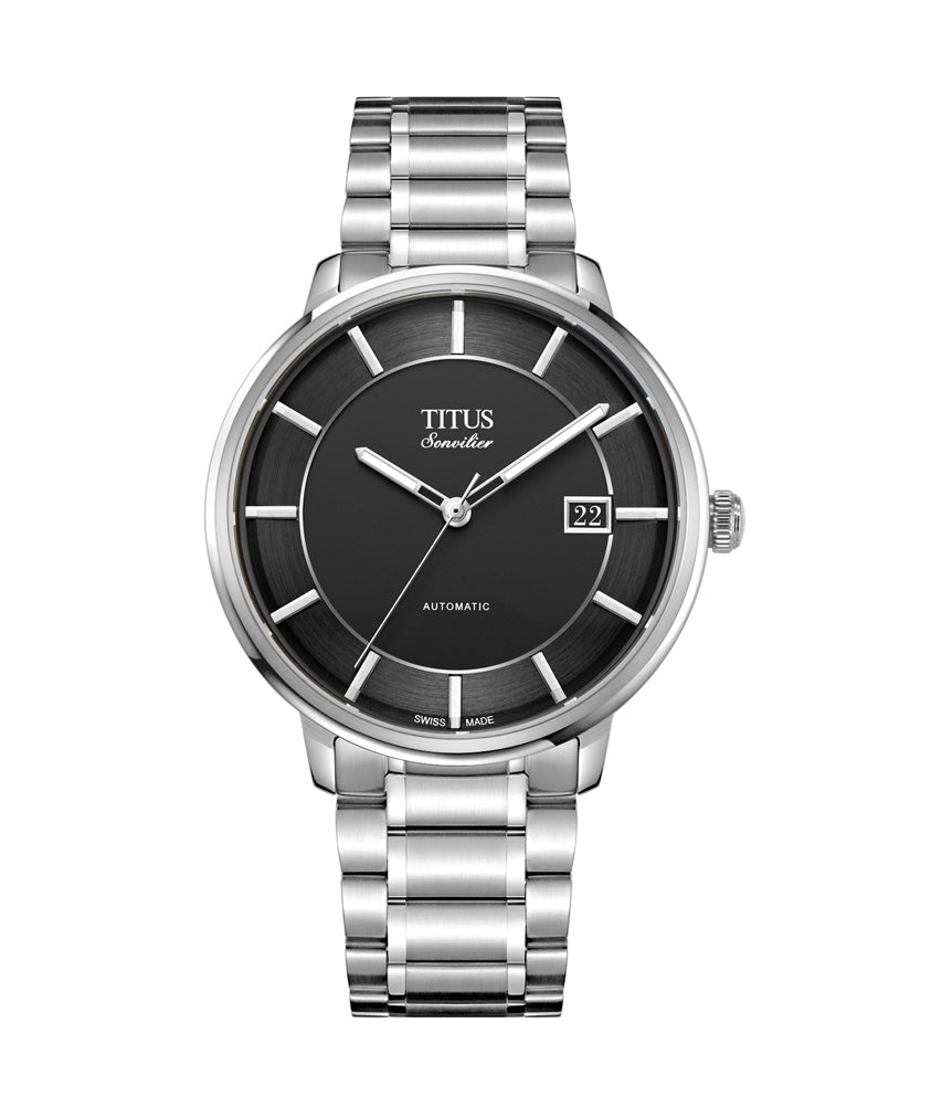 [MEN] Solvil et Titus Sonvilier Swiss Made 3 Hands Date Mechanical Stainless Steel Watch [W06-03180-001]