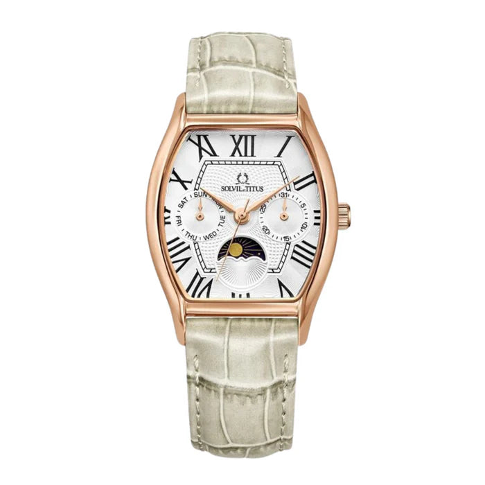 [WOMEN] Solvil et Titus Barista Multi-Function Day/Night Quartz Leather Watch [W06-03220-009]