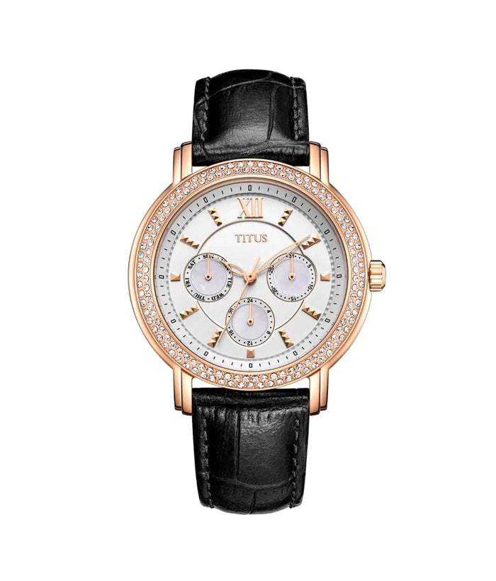 [WOMEN] Solvil et Titus Fashionista Multi-Function Quartz Leather Watch [W06-03251-006]