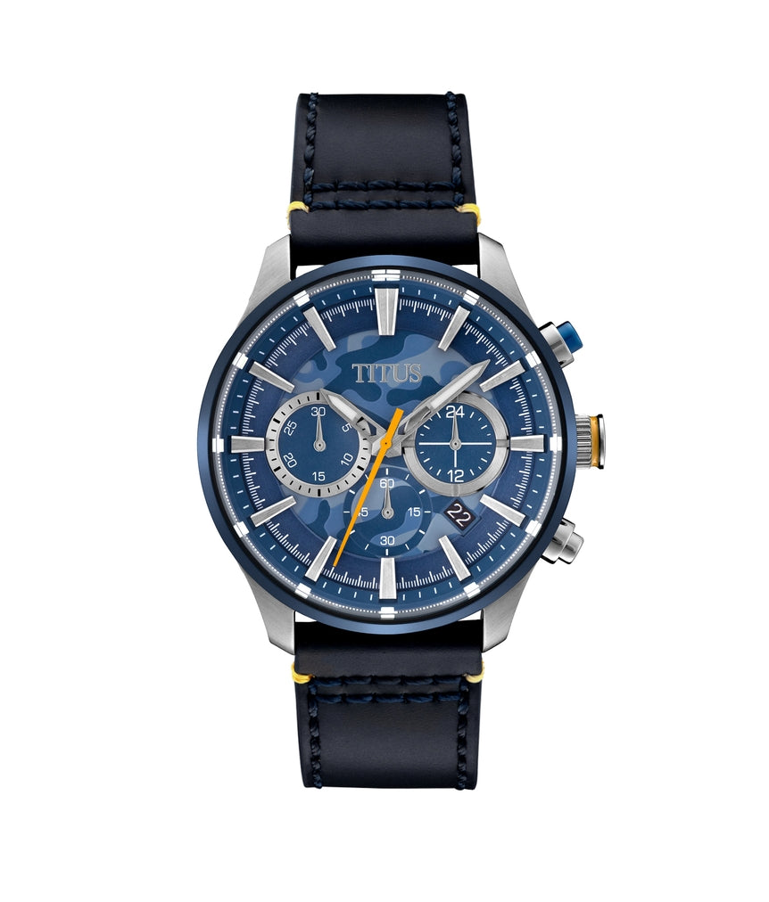 [MEN] Solvil et Titus Saber Chronograph Quartz Leather Watch [W06-03287-001]