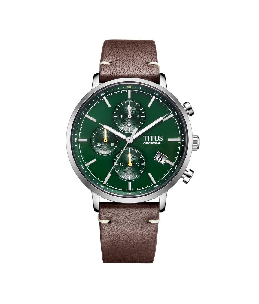 [MEN] Solvil et Titus Nordic Tale Chronograph Quartz Leather Watch [W06-03298-005]