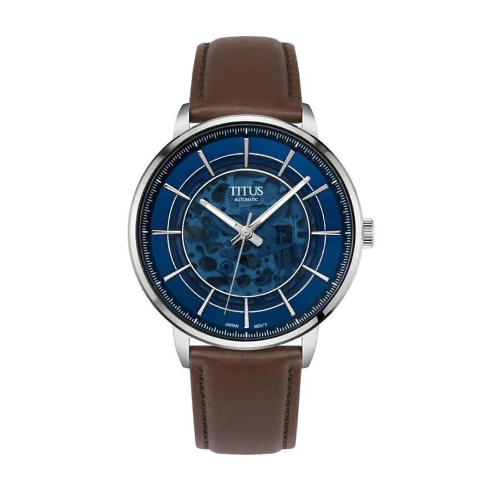 [MEN] Solvil et Titus Enlight 3 Hands Automatic Leather Watch [W06-03305-004]