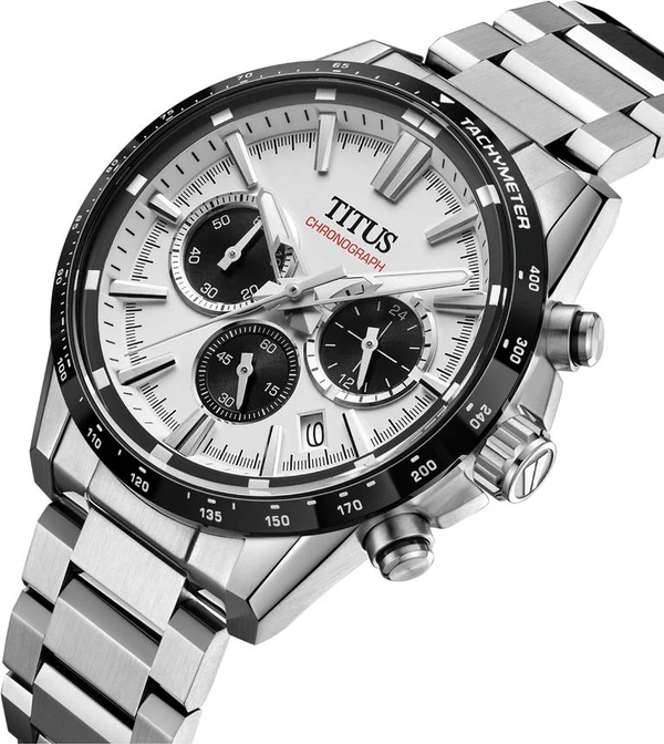 [MEN] Solvil et Titus Saber Chronograph Quartz Stainless Steel Watch [W06-03401-001]