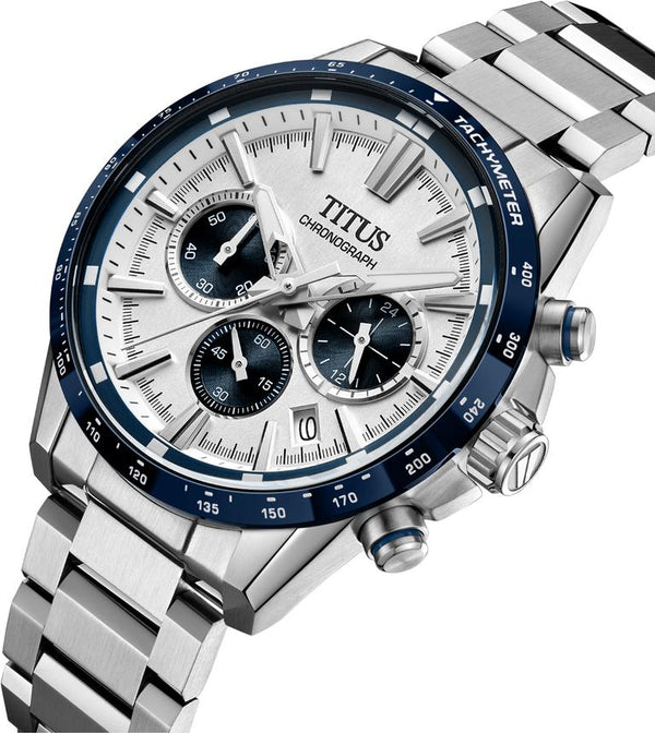 [MEN] Solvil et Titus Saber Chronograph Quartz Stainless Steel Watch [W06-03401-002]