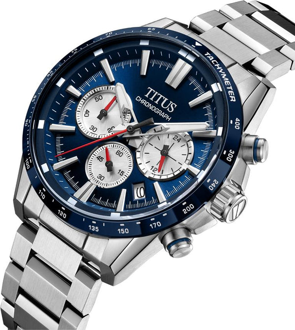 [MEN] Solvil et Titus Saber Chronograph Quartz Stainless Steel Watch [W06-03401-003]