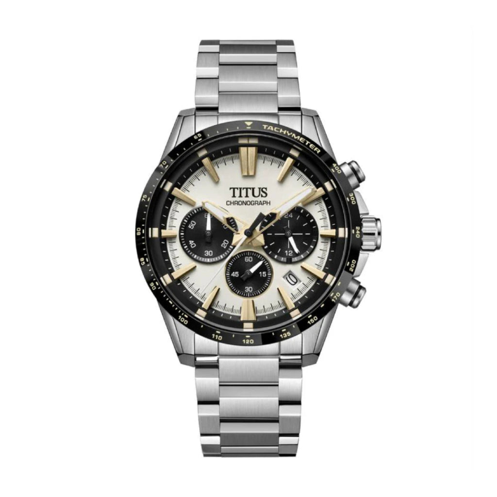[MEN] Solvil et Titus Saber Chronograph Quartz Stainless Steel Watch [W06-03401-004]