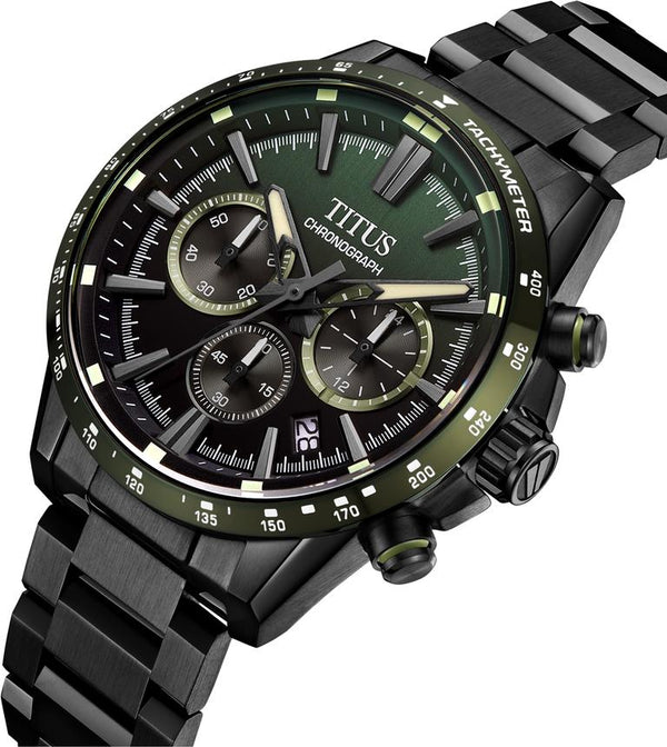 [MEN] Solvil et Titus Saber Chronograph Quartz Stainless Steel Watch [W06-03401-006]