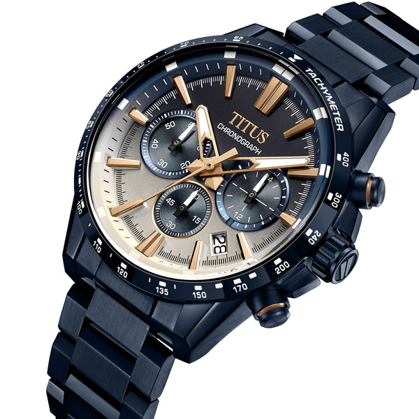 [MEN] Solvil et Titus Saber Chronograph Quartz Stainless Steel Watch [W06-03401-007]
