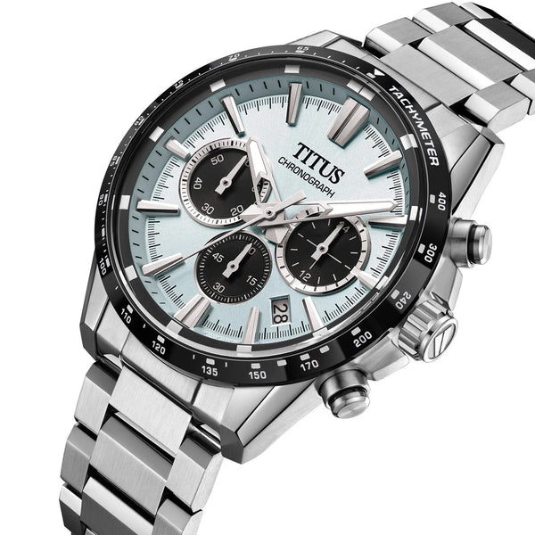 [MEN] Solvil et Titus Saber Chronograph Quartz Stainless Steel Watch [W06-03401-008]