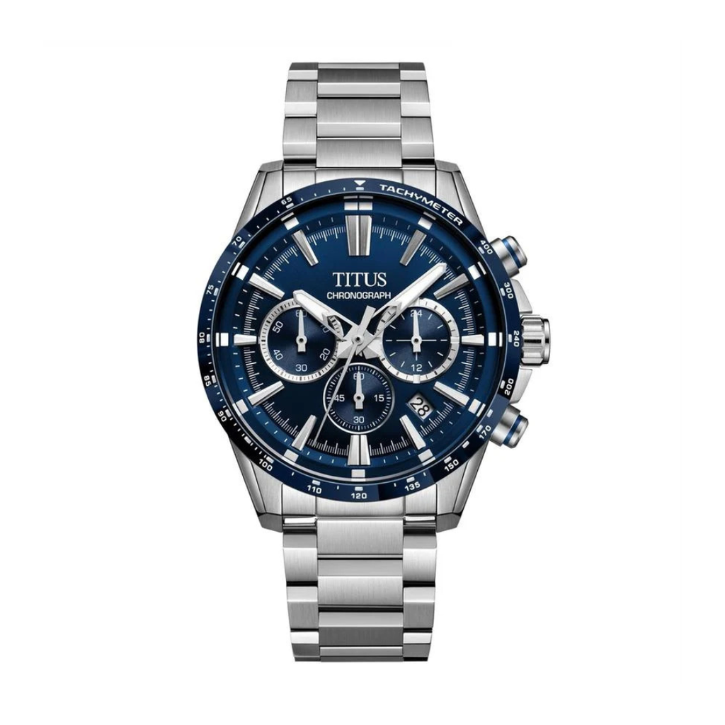 [MEN] Solvil et Titus Saber Chronograph Quartz Stainless Steel Watch [W06-03401-009]