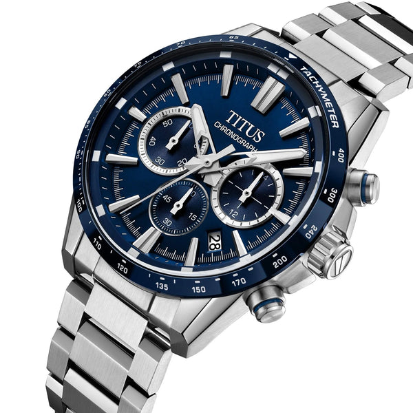 [MEN] Solvil et Titus Saber Chronograph Quartz Stainless Steel Watch [W06-03401-009]