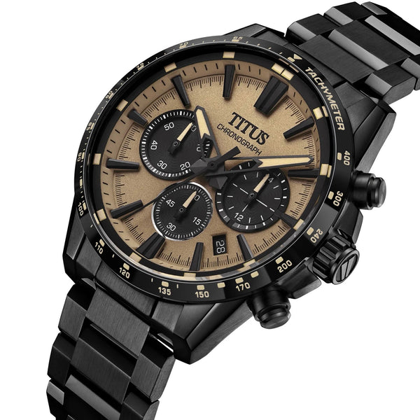 [MEN] Solvil et Titus Saber Chronograph Quartz Stainless Steel Watch [W06-03401-011]