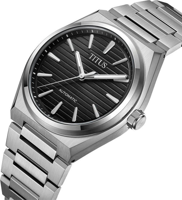 [MEN] Solvil et Titus Vinyl 3 Hands Mechanical Stainless Steel Watch [W06-03402-008]