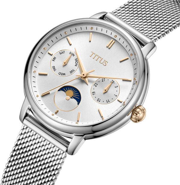 [WOMEN] Solvil et Titus Fashionista Multi-Function Day & Night Quartz Stainless Steel Watch [W06-03404-001]