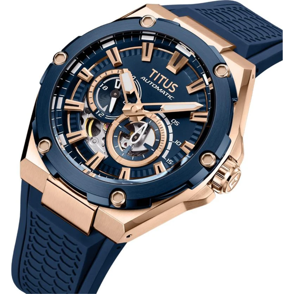 [MEN] Solvil et Titus Voyager Multi-Function Mechanical Silicone Watch [W06-03410-014]