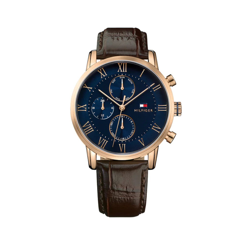 [MEN] Tommy Hilfiger Kane Chronograph Brown Leather Watch [1791399]