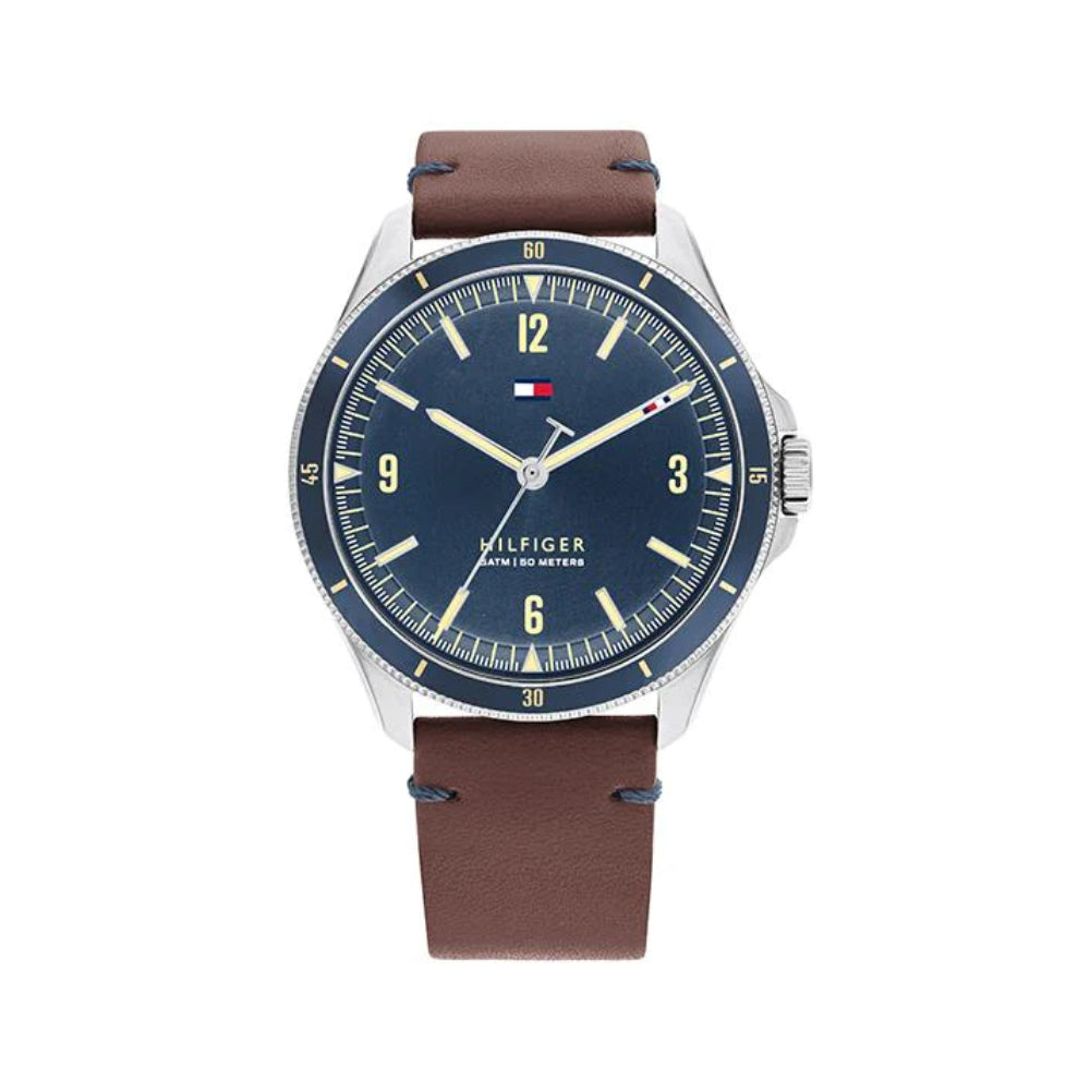 [MEN] Tommy Hilfiger Maverick Brown Leather Strap Watch [1791905]