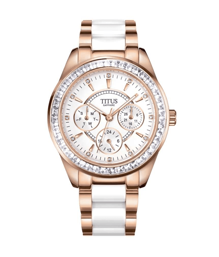 WOMEN Solvil et Titus Perse Multi Function Quartz Stainless Steel Ceramic Watch W06 02108 003