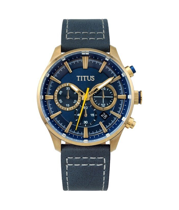 [MEN] Solvil et Titus Saber Chronograph Quartz Leather Watch [W06-03082-024]