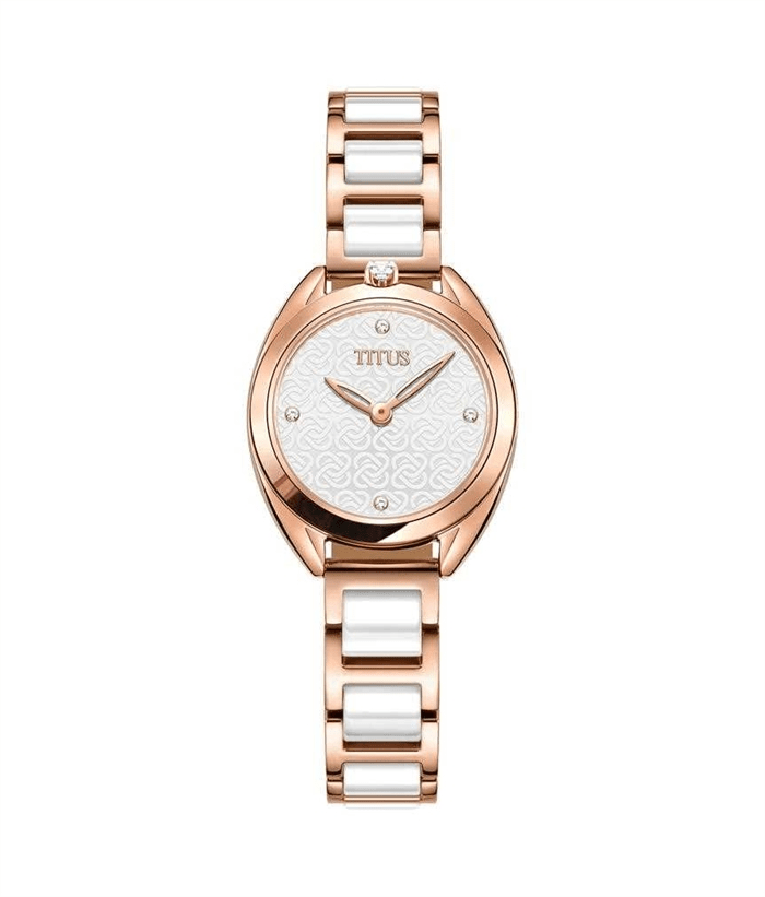 [WOMEN] Solvil et Titus Ring & Knot 2 Hands Quartz Stainless Steel With Ceramic Watch [W06-03172-003]