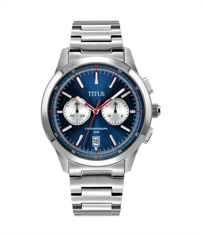 [MEN] Solvil et Titus Bravo Chronograph Quartz Stainless Steel Watch [W06-03236-002]
